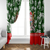 Guam Christmas Window Curtain Felis Pusgua Tropical Xmas Patterns - Wonder Print Shop
