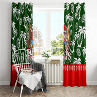 Guam Christmas Window Curtain Felis Pusgua Tropical Xmas Patterns - Wonder Print Shop