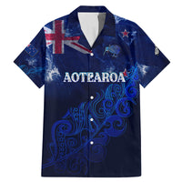Personalised New Zealand Family Matching Mermaid Dress and Hawaiian Shirt Aotearoa Map Silver Fern - Wonder Print Shop