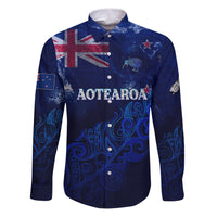 Personalised New Zealand Family Matching Puletasi Dress and Hawaiian Shirt Aotearoa Map Silver Fern - Wonder Print Shop