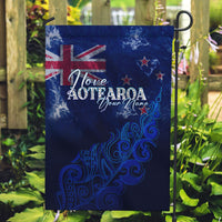 Personalised New Zealand Garden Flag Aotearoa Map Silver Fern - Wonder Print Shop