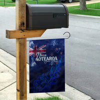 Personalised New Zealand Garden Flag Aotearoa Map Silver Fern - Wonder Print Shop