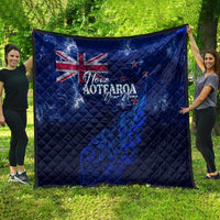 Personalised New Zealand Quilt Aotearoa Map Silver Fern - Wonder Print Shop