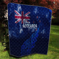 Personalised New Zealand Quilt Aotearoa Map Silver Fern - Wonder Print Shop