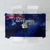 Personalised New Zealand Tablecloth Aotearoa Map Silver Fern - Wonder Print Shop