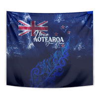 Personalised New Zealand Tapestry Aotearoa Map Silver Fern - Wonder Print Shop