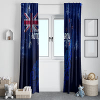 Personalised New Zealand Window Curtain Aotearoa Map Silver Fern - Wonder Print Shop