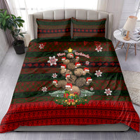 Meri Kirihimete New Zealand Bedding Set Christmas Kiwi Maori - Wonder Print Shop