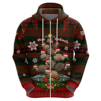 Meri Kirihimete New Zealand Hoodie Christmas Kiwi Maori - Wonder Print Shop
