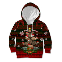Meri Kirihimete New Zealand Kid Hoodie Christmas Kiwi Maori - Wonder Print Shop