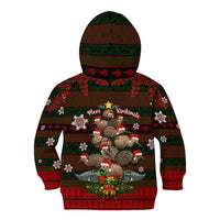 Meri Kirihimete New Zealand Kid Hoodie Christmas Kiwi Maori - Wonder Print Shop