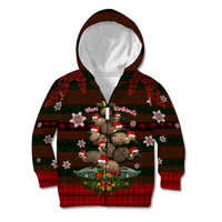 Meri Kirihimete New Zealand Kid Hoodie Christmas Kiwi Maori - Wonder Print Shop