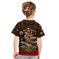 Meri Kirihimete New Zealand Kid T Shirt Christmas Kiwi Maori - Wonder Print Shop