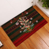 Meri Kirihimete New Zealand Rubber Doormat Christmas Kiwi Maori - Wonder Print Shop
