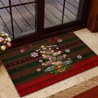 Meri Kirihimete New Zealand Rubber Doormat Christmas Kiwi Maori - Wonder Print Shop