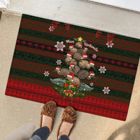 Meri Kirihimete New Zealand Rubber Doormat Christmas Kiwi Maori - Wonder Print Shop