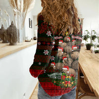 Meri Kirihimete New Zealand Women Casual Shirt Christmas Kiwi Maori - Wonder Print Shop