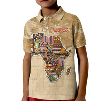 Personalized Africa On World Map Kid Polo Shirt - Wonder Print Shop