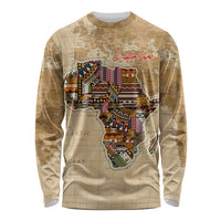 Personalized Africa On World Map Long Sleeve Shirt - Wonder Print Shop