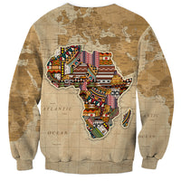 Personalized Africa On World Map Sweatshirt - Wonder Print Shop