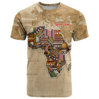Personalized Africa On World Map T Shirt - Wonder Print Shop