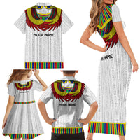 Egyptian Horus Family Matching Short Sleeve Bodycon Dress and Hawaiian Shirt Gods of Egypt - Wonder Print Shop