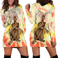 Black Queen Tie Dye Hoodie Dress - Wonder Print Shop