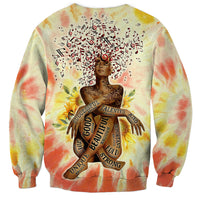 Black Queen Tie Dye Sweatshirt - Wonder Print Shop