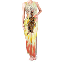 Black Queen Tie Dye Tank Maxi Dress - Wonder Print Shop