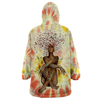 Black Queen Tie Dye Wearable Blanket Hoodie - Wonder Print Shop