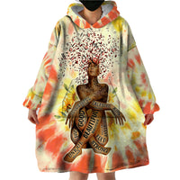 Black Queen Tie Dye Wearable Blanket Hoodie - Wonder Print Shop