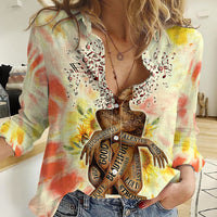 Black Queen Tie Dye Women Casual Shirt - Wonder Print Shop