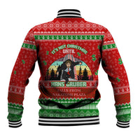 It's Not Christmas Unil Hans Gruber Falls From Nakatomi Plaza Baseball Jacket Xmas Eve 1988 - Wonder Print Shop