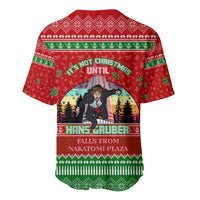 It's Not Christmas Unil Hans Gruber Falls From Nakatomi Plaza Baseball Jersey Xmas Eve 1988 - Wonder Print Shop