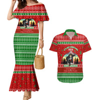 It's Not Christmas Unil Hans Gruber Falls From Nakatomi Plaza Couples Matching Mermaid Dress and Hawaiian Shirt Xmas Eve 1988 - Wonder Print Shop