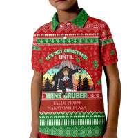 It's Not Christmas Unil Hans Gruber Falls From Nakatomi Plaza Kid Polo Shirt Xmas Eve 1988 - Wonder Print Shop