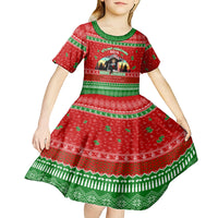 It's Not Christmas Unil Hans Gruber Falls From Nakatomi Plaza Kid Short Sleeve Dress Xmas Eve 1988 - Wonder Print Shop