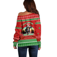 It's Not Christmas Unil Hans Gruber Falls From Nakatomi Plaza Off Shoulder Sweater Xmas Eve 1988 - Wonder Print Shop