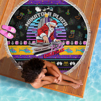 Nakatomi Plaza Christmas Party 1988 Beach Blanket DJ Santa Claus - Wonder Print Shop