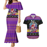 Nakatomi Plaza Christmas Party 1988 Couples Matching Mermaid Dress and Hawaiian Shirt DJ Santa Claus - Wonder Print Shop