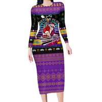 Nakatomi Plaza Christmas Party 1988 Family Matching Long Sleeve Bodycon Dress and Hawaiian Shirt DJ Santa Claus - Wonder Print Shop