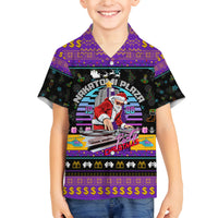 Nakatomi Plaza Christmas Party 1988 Family Matching Off Shoulder Maxi Dress and Hawaiian Shirt DJ Santa Claus - Wonder Print Shop