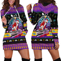 Nakatomi Plaza Christmas Party 1988 Hoodie Dress DJ Santa Claus - Wonder Print Shop