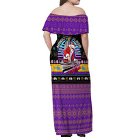 Nakatomi Plaza Christmas Party 1988 Off Shoulder Maxi Dress DJ Santa Claus - Wonder Print Shop