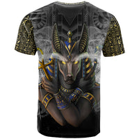 Anubis T Shirt Egypt Pattern Black - Wonder Print Shop