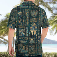 Egyptian Hieroglyphs And Deities Hawaiian Shirt - Wonder Print Shop