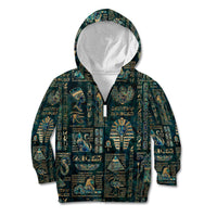 Egyptian Hieroglyphs And Deities Kid Hoodie - Wonder Print Shop
