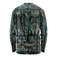 Egyptian Hieroglyphs And Deities Long Sleeve Shirt - Wonder Print Shop