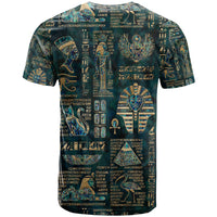 Egyptian Hieroglyphs And Deities T Shirt - Wonder Print Shop