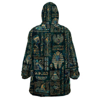 Egyptian Hieroglyphs And Deities Wearable Blanket Hoodie - Wonder Print Shop